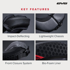 EVS R2 neck support removable cover for easy post-ride cleaning.