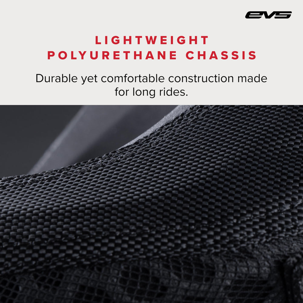 EVS R2 neck support washable outer shell resists dirt and abrasion.