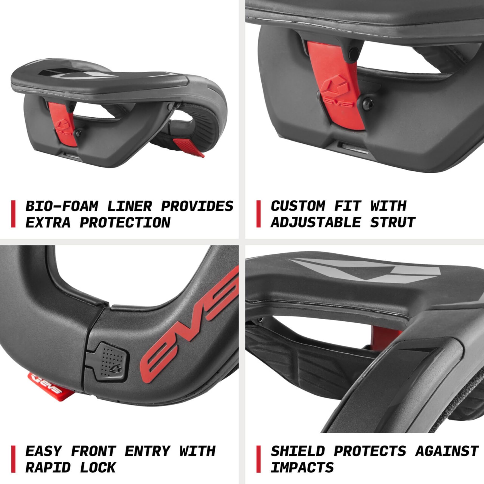 EVS R4 on-rider view shows compact profile for unrestricted movement