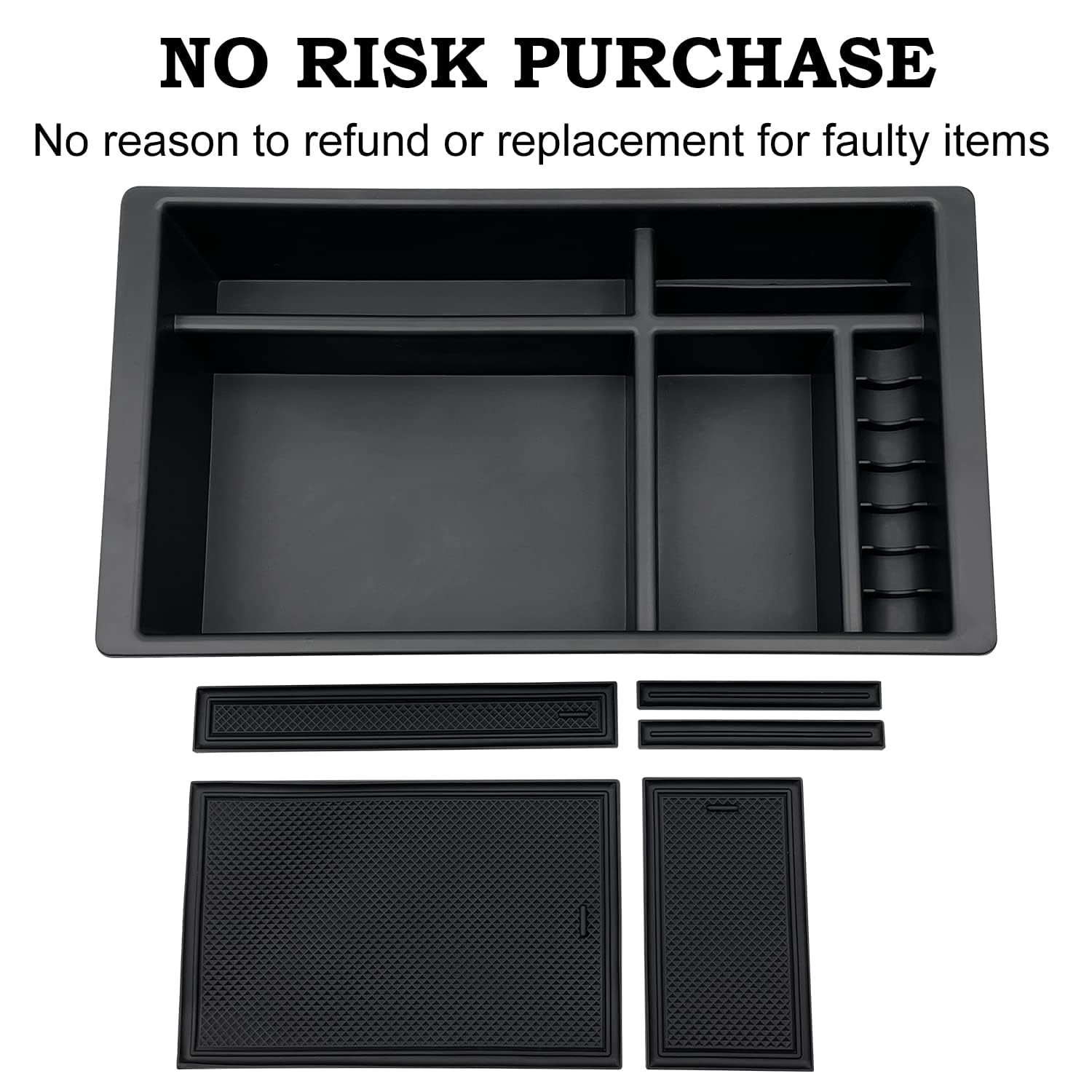 EVTIME storage tray helps keep essentials organized on long trips.