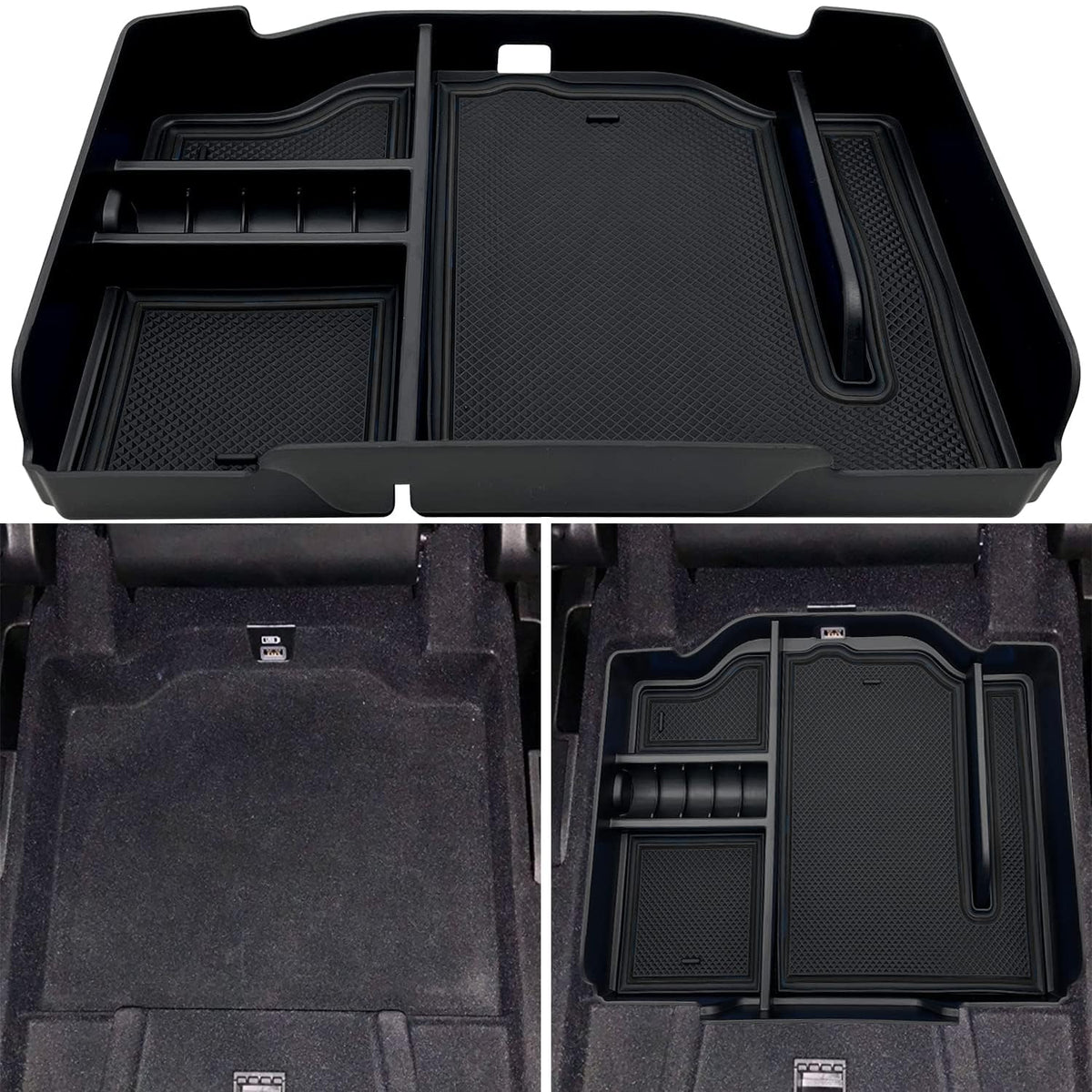 EVTIME center console organizer fit for Dodge RAM keeps items secure and within reach.