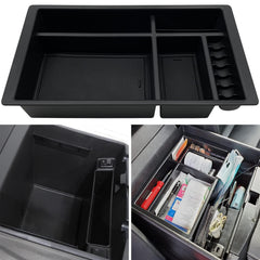 EVTIME center console organizer installed in Chevy Yukon interior keeps essentials within reach.