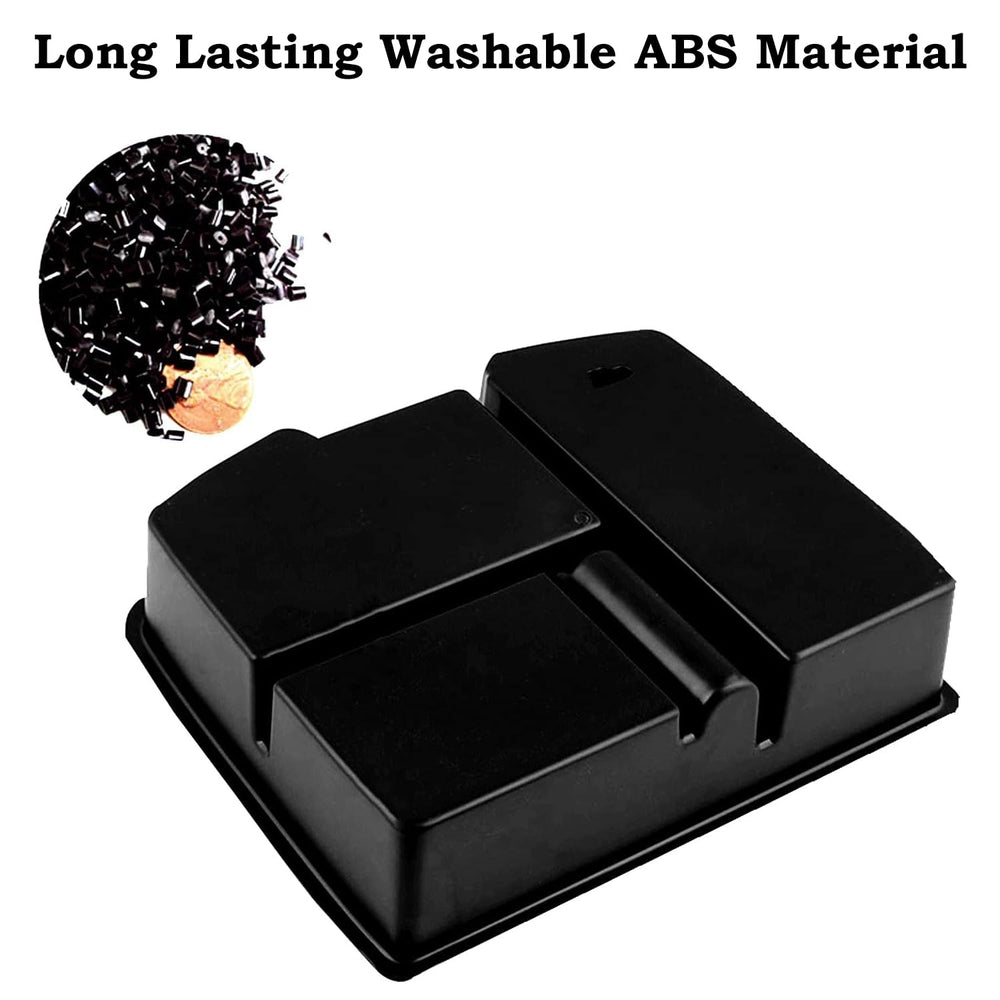 Storage for coins, wallets, phones, and pens in one space.