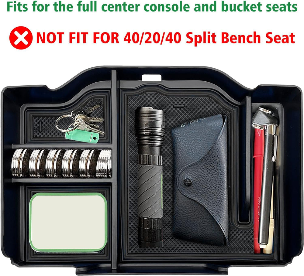 EVTIME console tray insert for RAM makes a tidy, easy-access storage in the center.