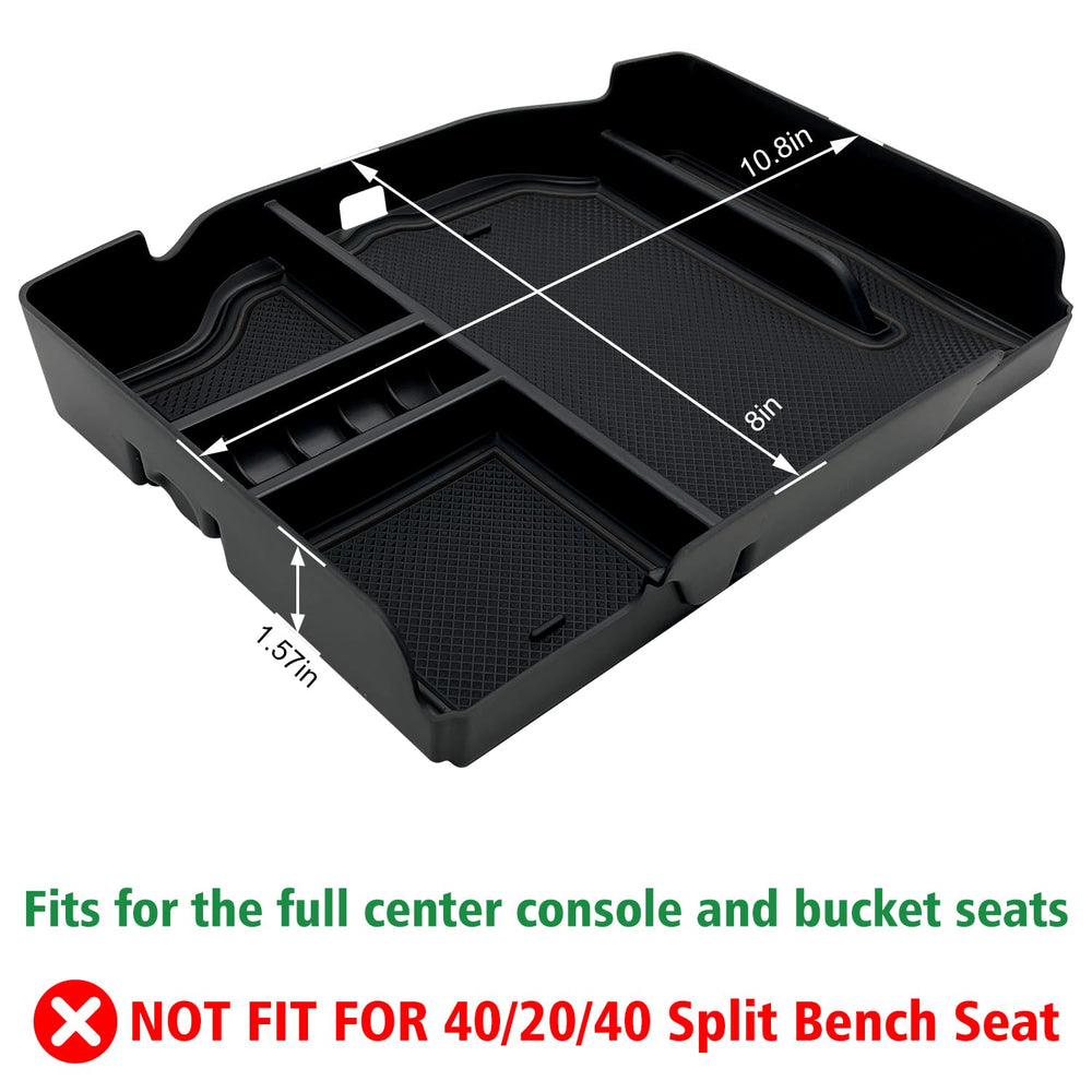 EVTIME matte-finish ABS tray delivers durable, water-resistant organization in the cabin.