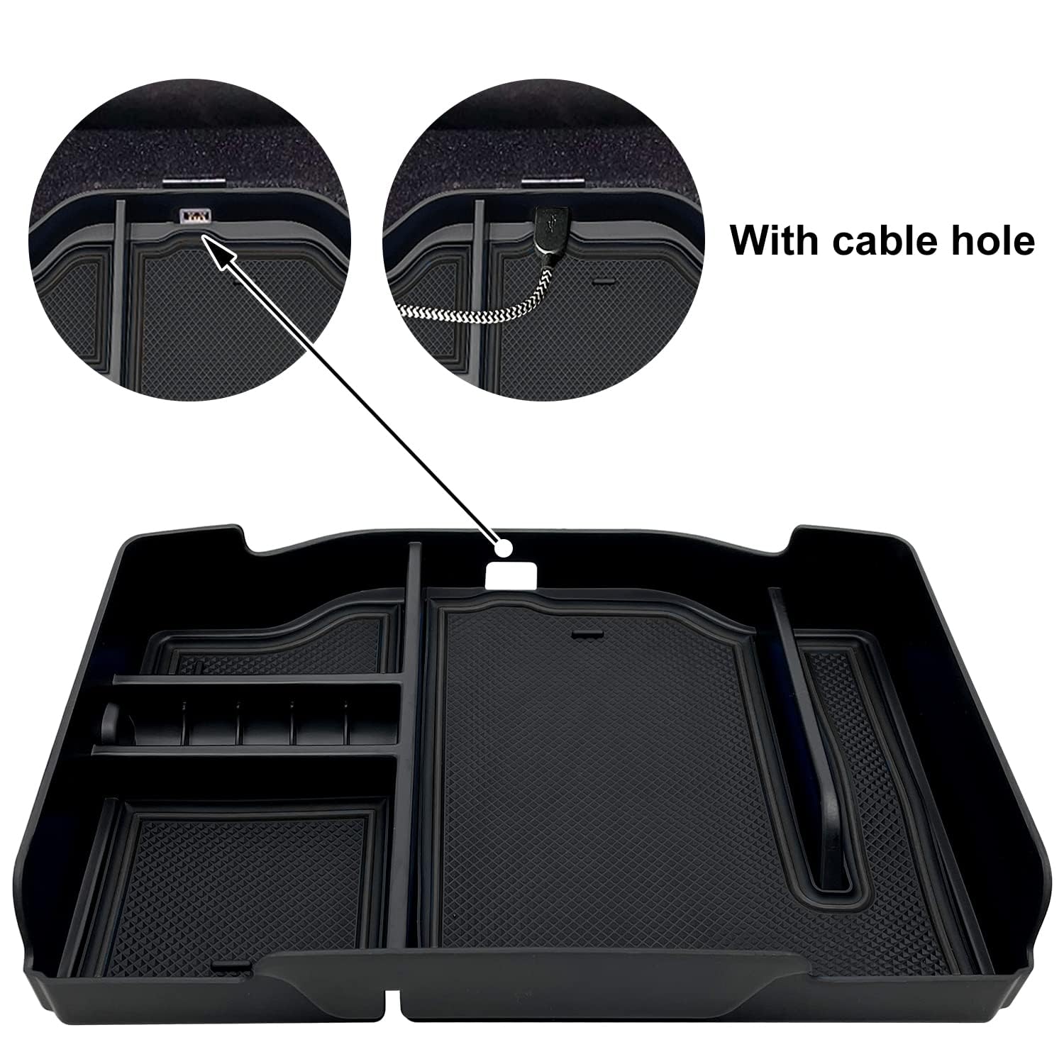 EVTIME no-slip tray liner for RAM prevents sliding during drives.