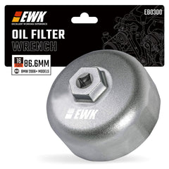 EWK 86mm 16-flute oil filter wrench enables safe BMW cap removal