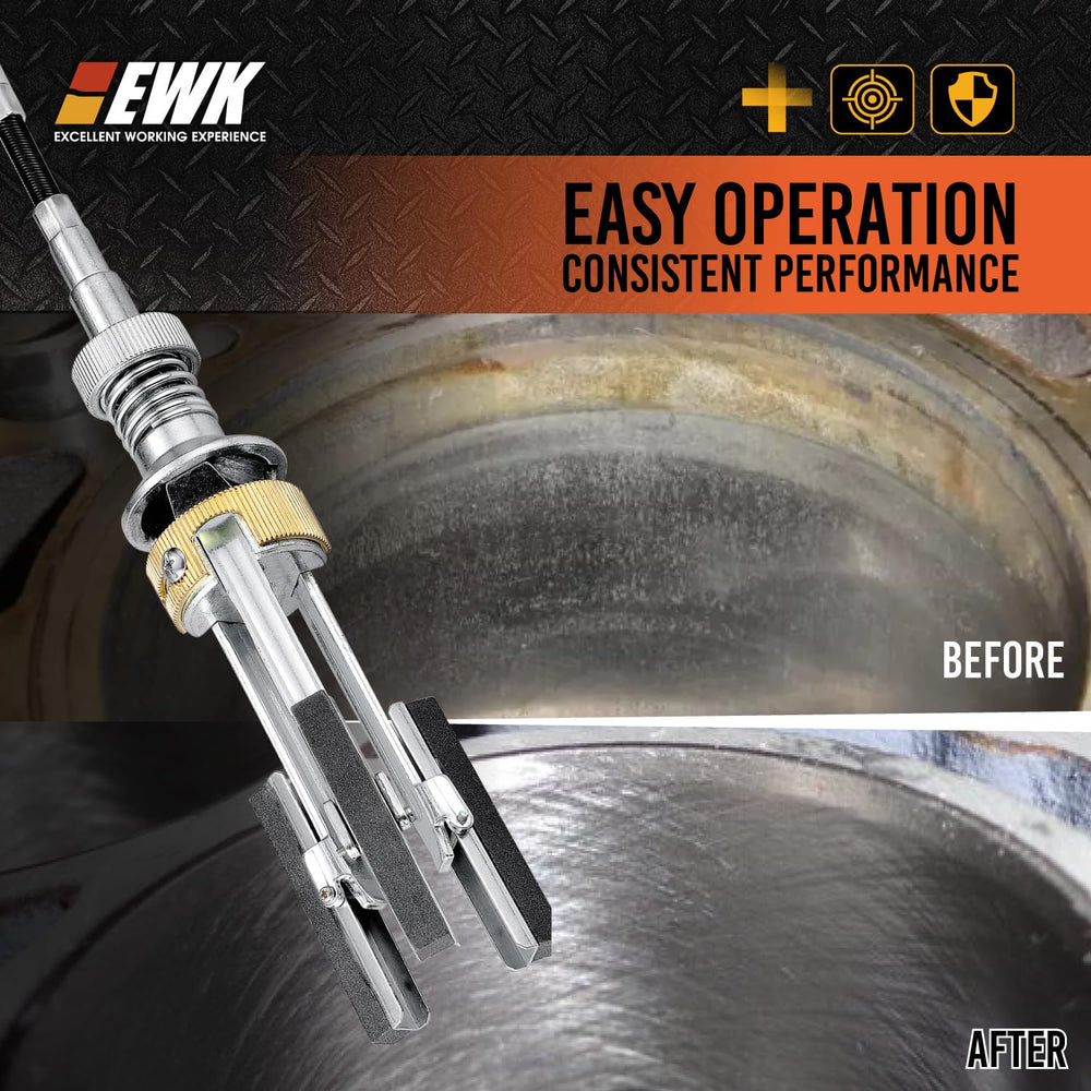 EWK cylinder hone tool with case-storage keeps setup organized for on-site jobs.