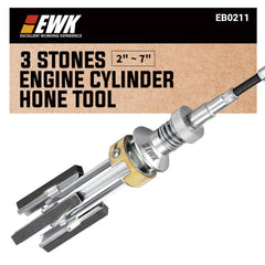 EWK cylinder hone tool close-up showing grit for deglazing engine walls.