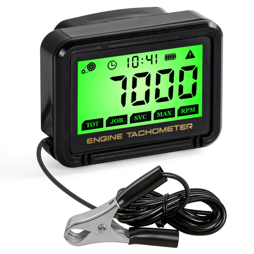 EXCECAR digital tachometer LCD screen delivering clear RPM readings in low light
