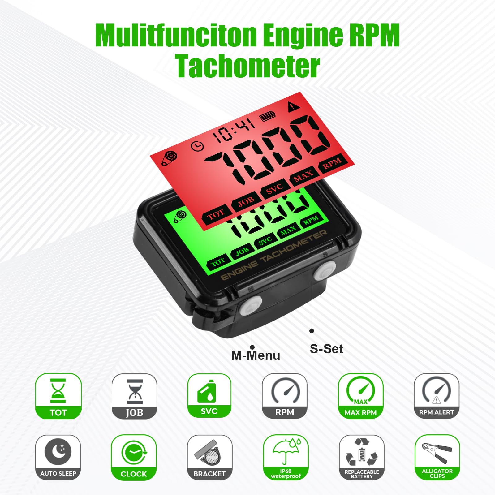 EXCECAR RPM alarm indicator highlighting RPM peaks for quick awareness