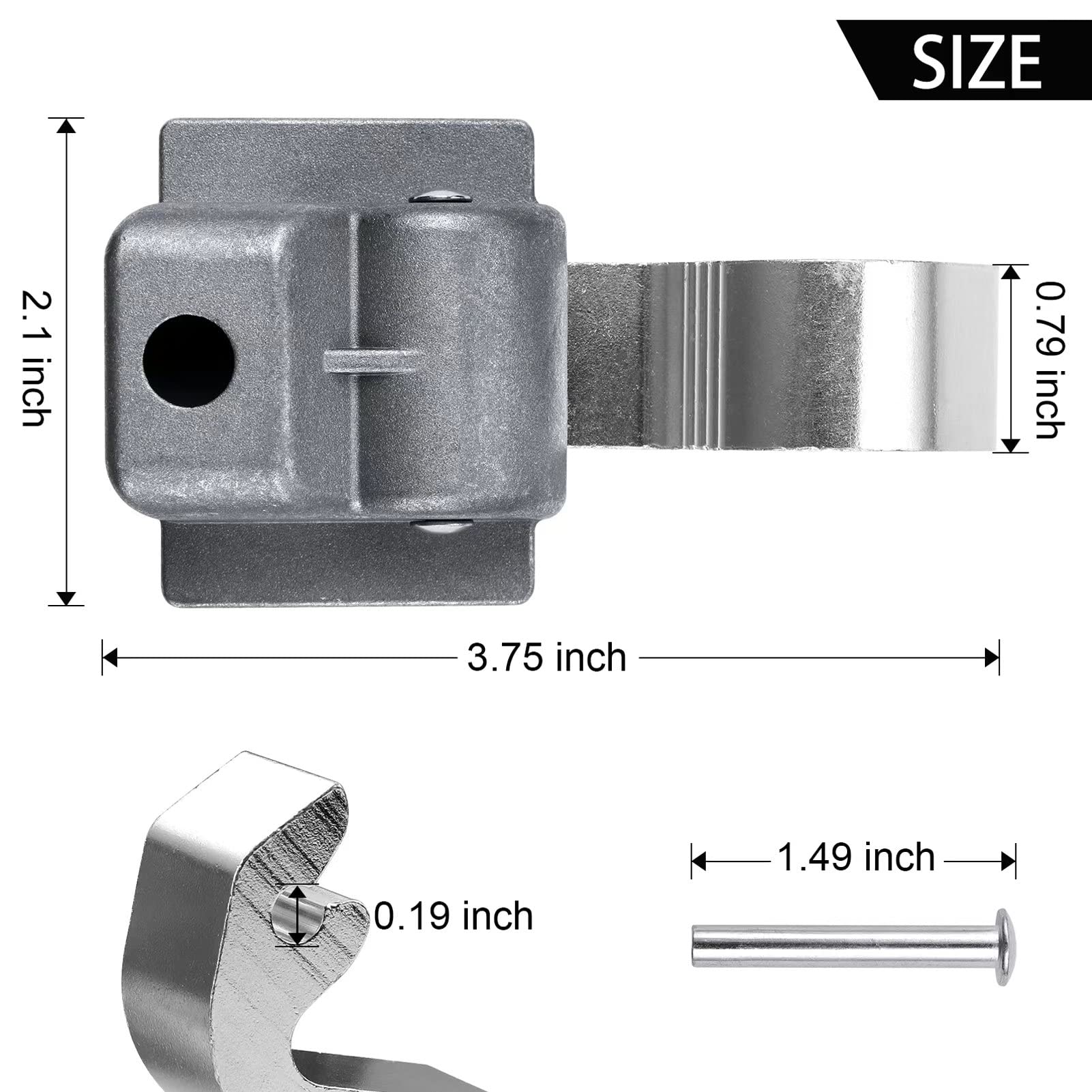 EXCELFU installation-ready rivet kit with mandrel and pins.