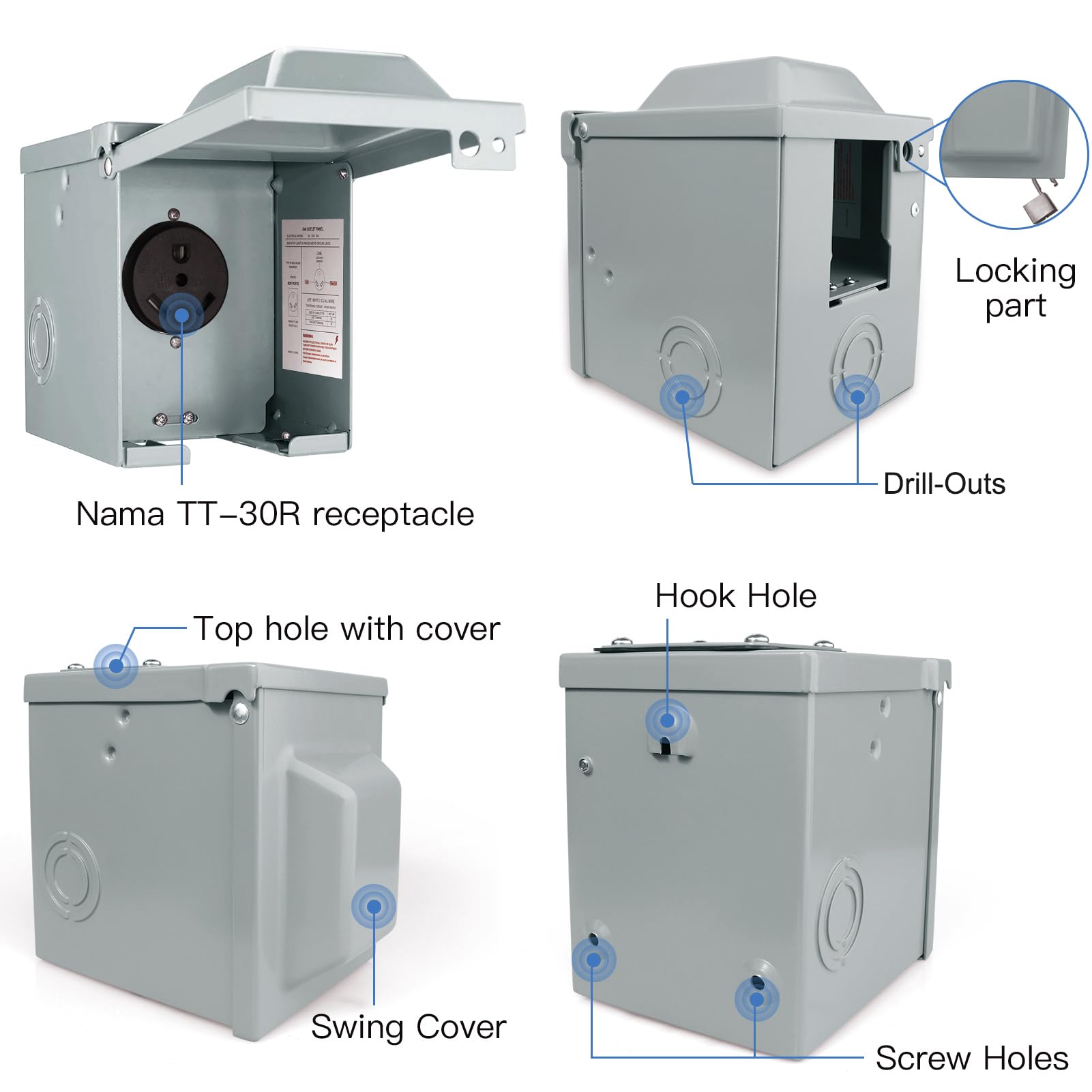 Easy wiring access from multiple sides for flexible installation