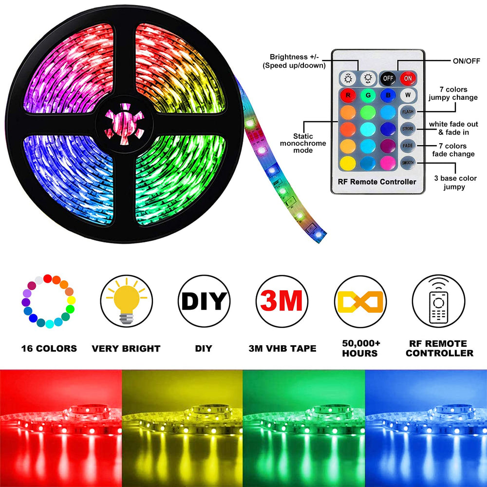 EXCELFU RV awning light remote control makes color and brightness easy.