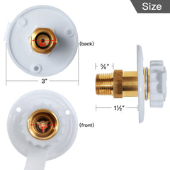EXCELFU brass city water inlet with dust plug for clean hookups