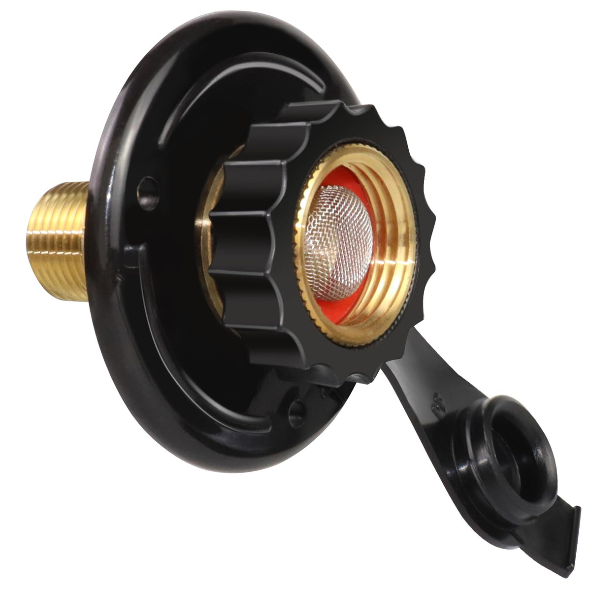EXCELFU RV city water inlet with check valve prevents backflow during filling