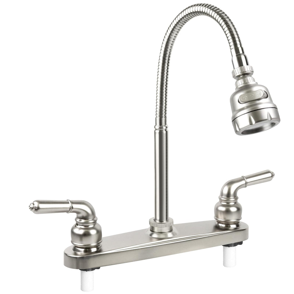 EXCELFU RV Kitchen Faucet with 360° sprayer enables precise sink targeting