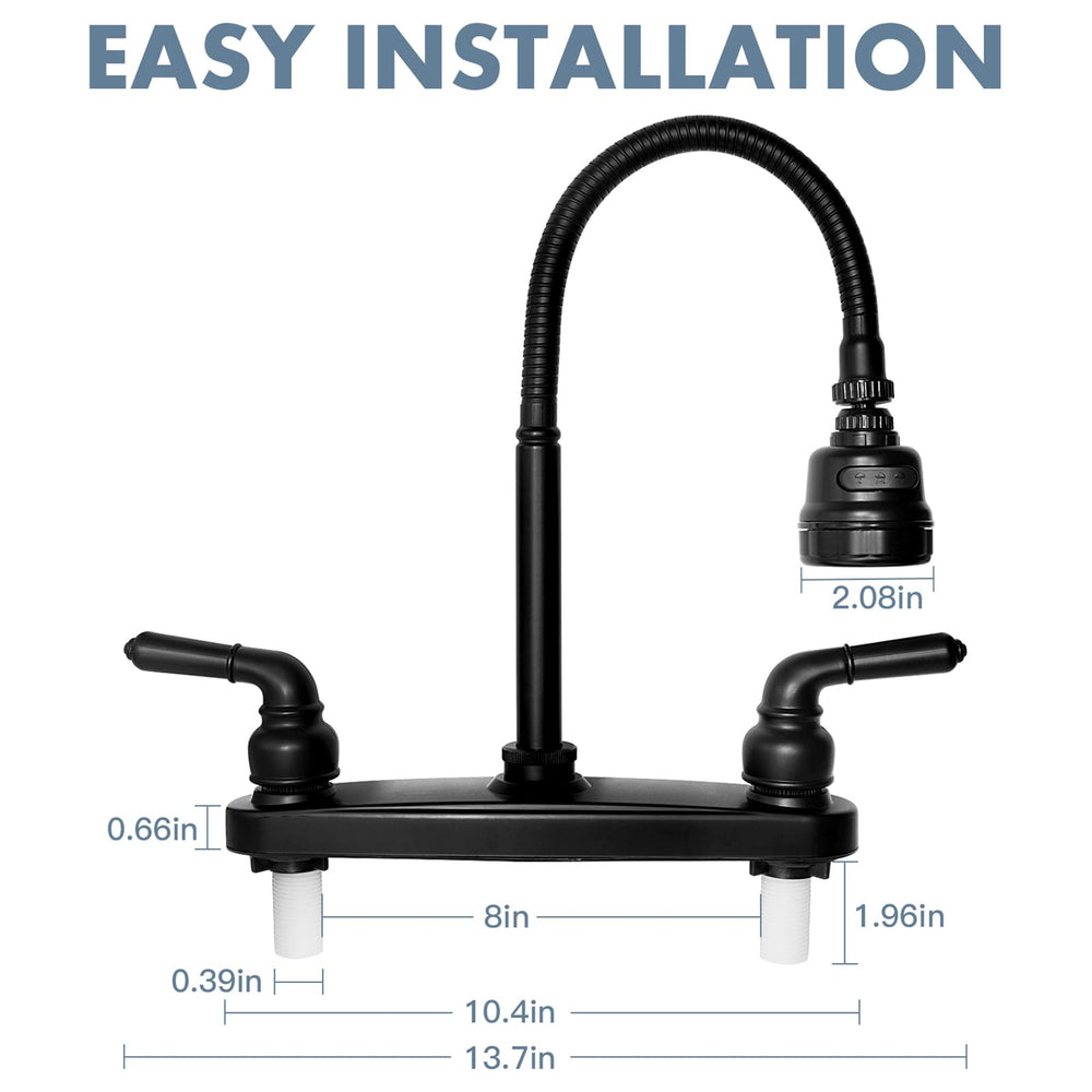 EXCELFU RV kitchen faucet offers easy installation in most RV sinks.