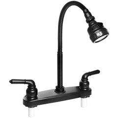 EXCELFU RV kitchen faucet with rotatable spout for full sink reach and easy rinsing.