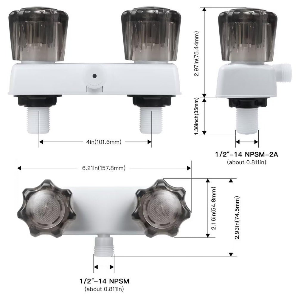 EXCELFU RV shower faucet compact design, fits small RV showers.