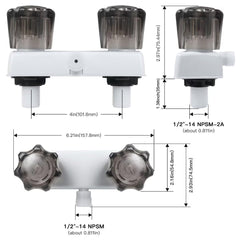 EXCELFU RV shower faucet compact design, fits small RV showers.