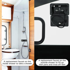 EXCELFU RV shower faucet diverter enables easy water routing for indoor or outdoor use
