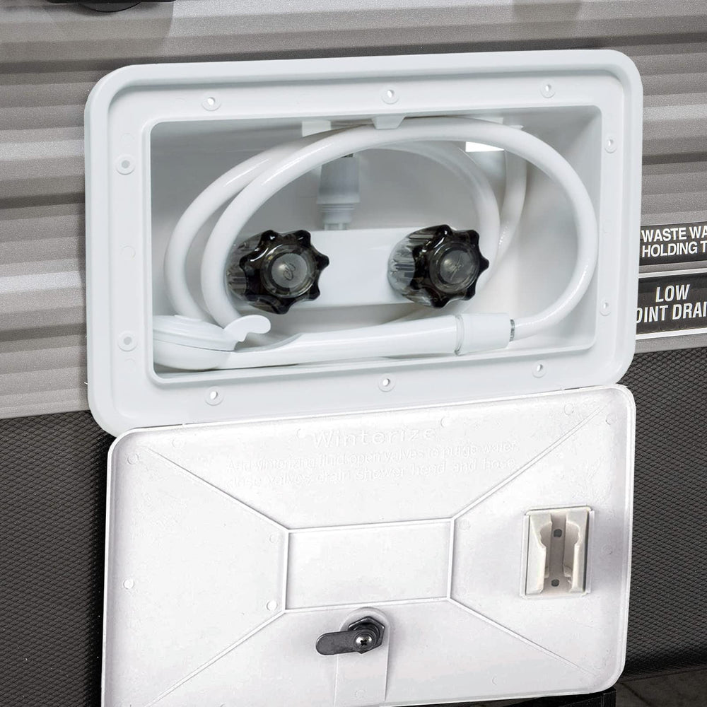 EXCELFU RV shower faucet installation kit included, quick replacement.