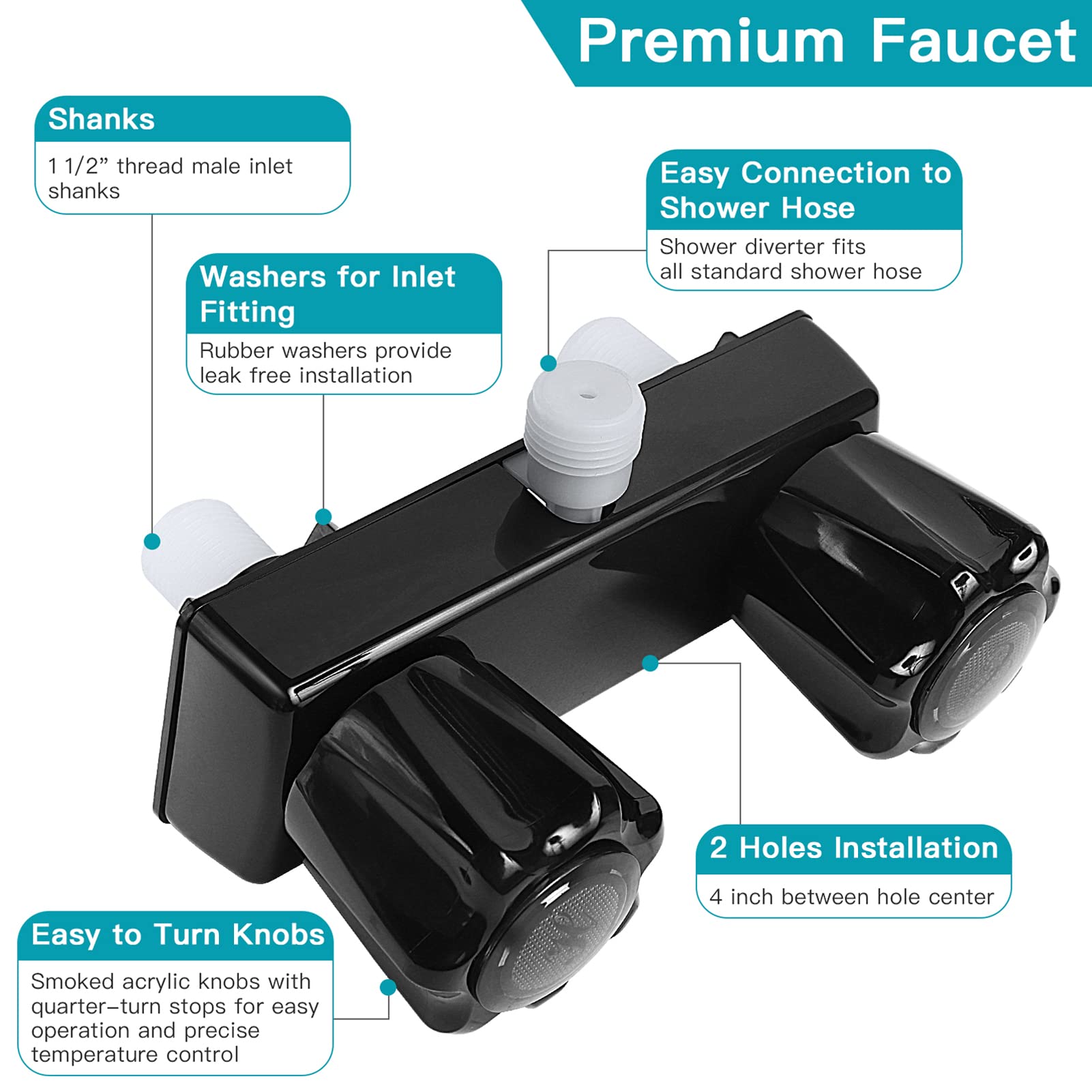 EXCELFU smoked crystal knob highlights premium build for RV showers