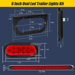 EXERAUO 13.7-inch light bar for enhanced rear visibility on trailers