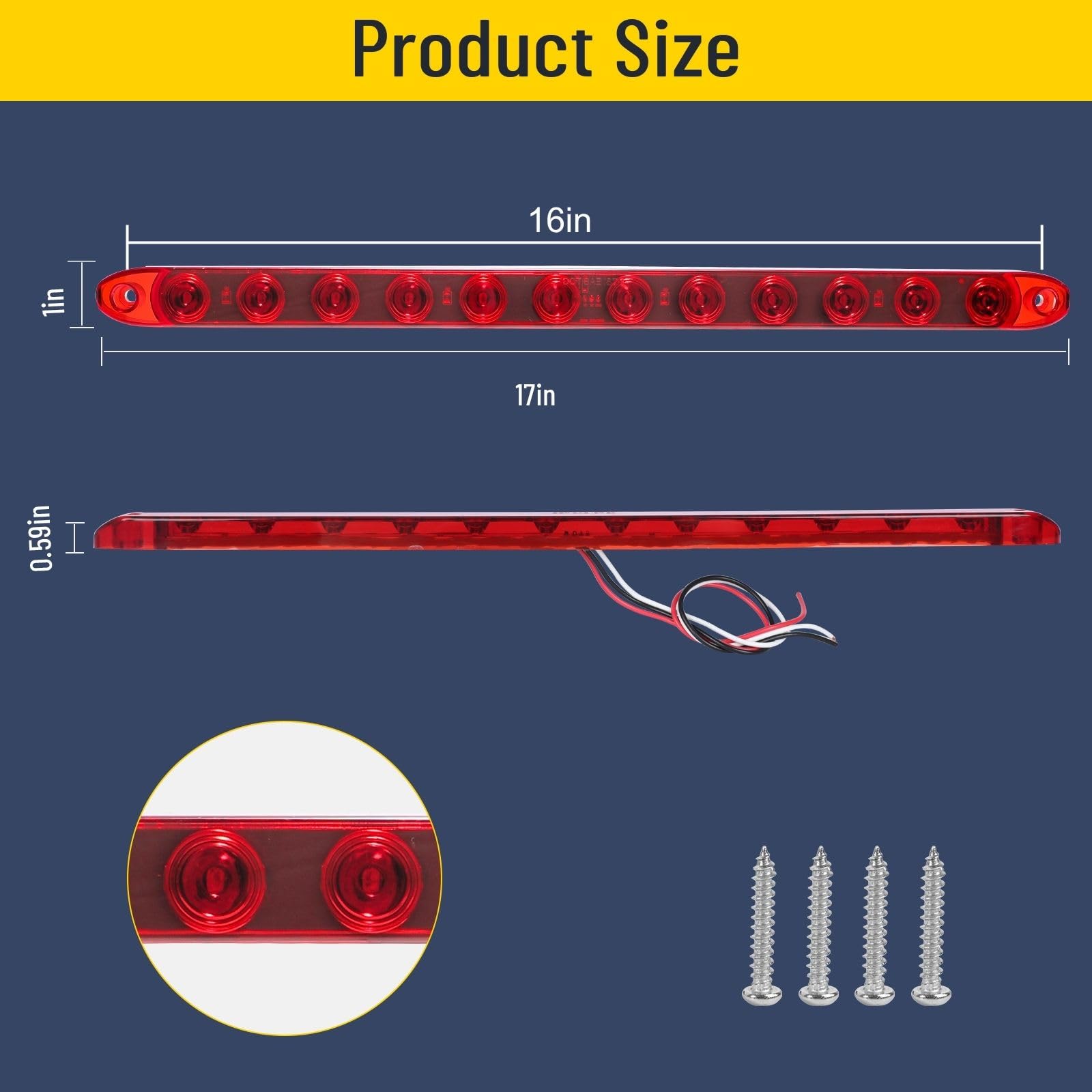 EXERAUO enclosed trailer lights featuring polycarbonate lens resist moisture.