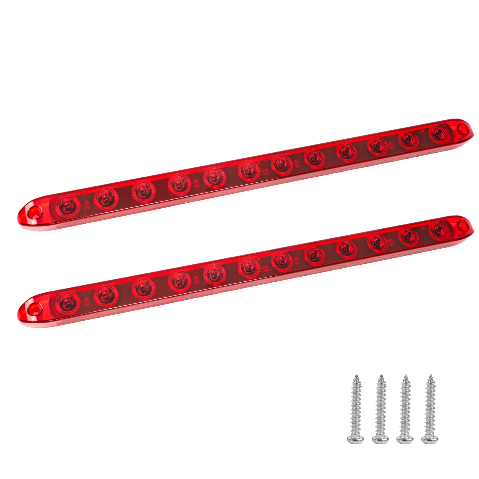 EXERAUO red trailer light bar 17 inch enhances highway visibility for trucks and trailers.