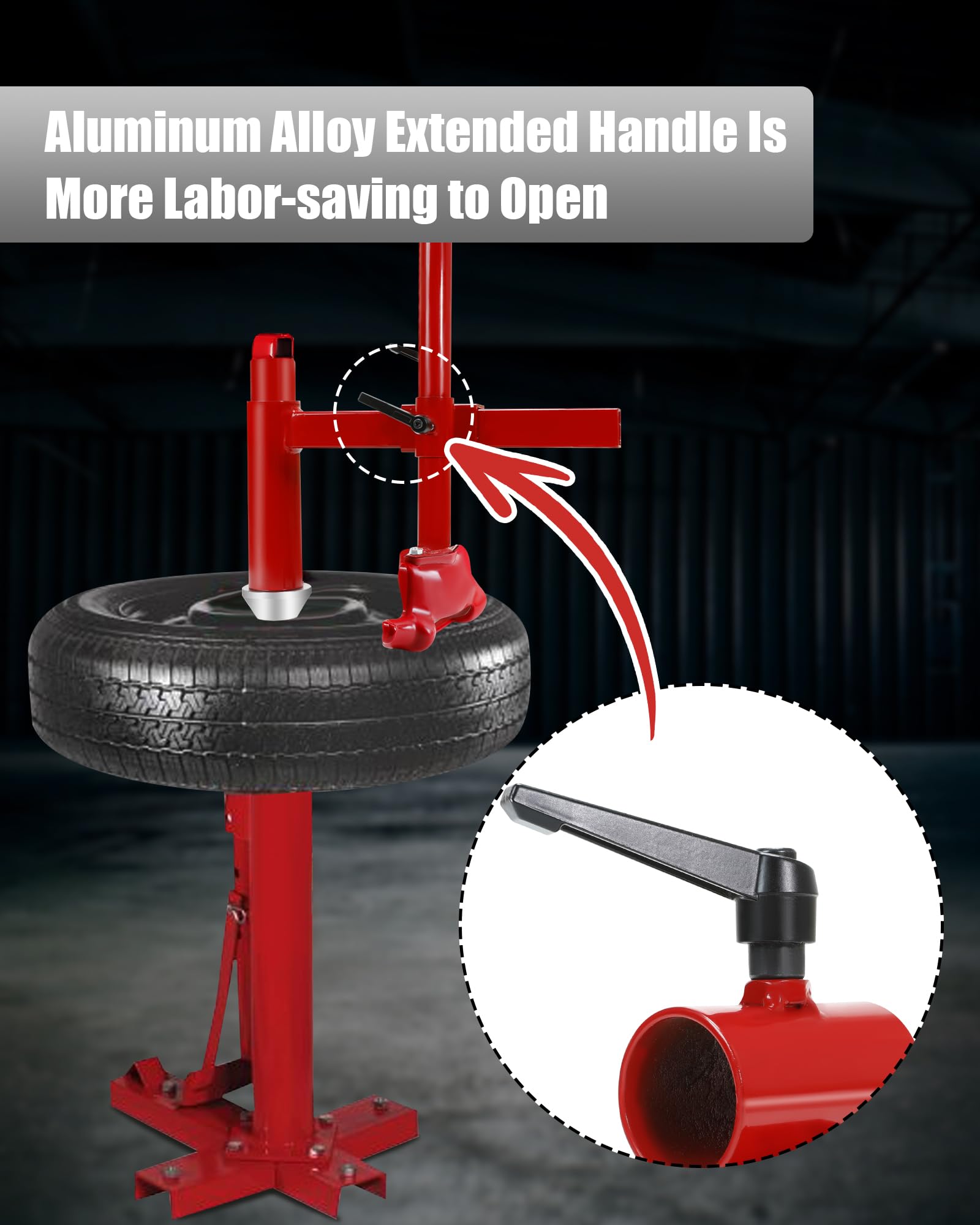 EXODIOS aluminum fixed handle detail highlights firm grip and smooth rotation.