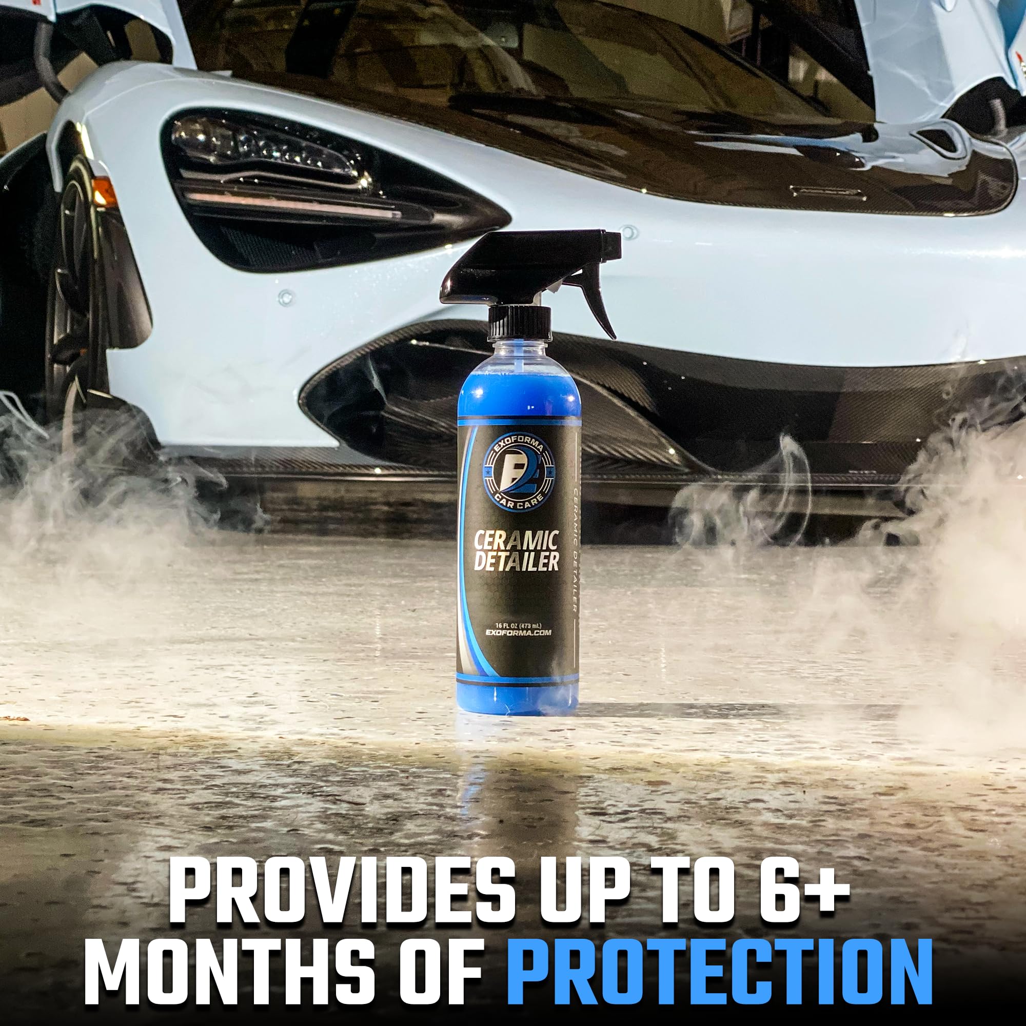 ExoForma Ceramic Detailer showroom-gloss gives a showroom-worthy shine to exteriors.