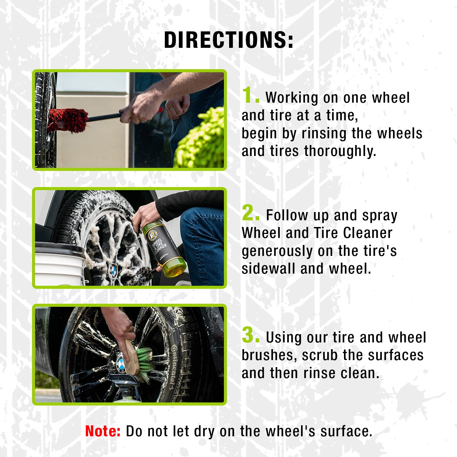 Professional detailer using ExoForma Wheel and Tire Cleaner