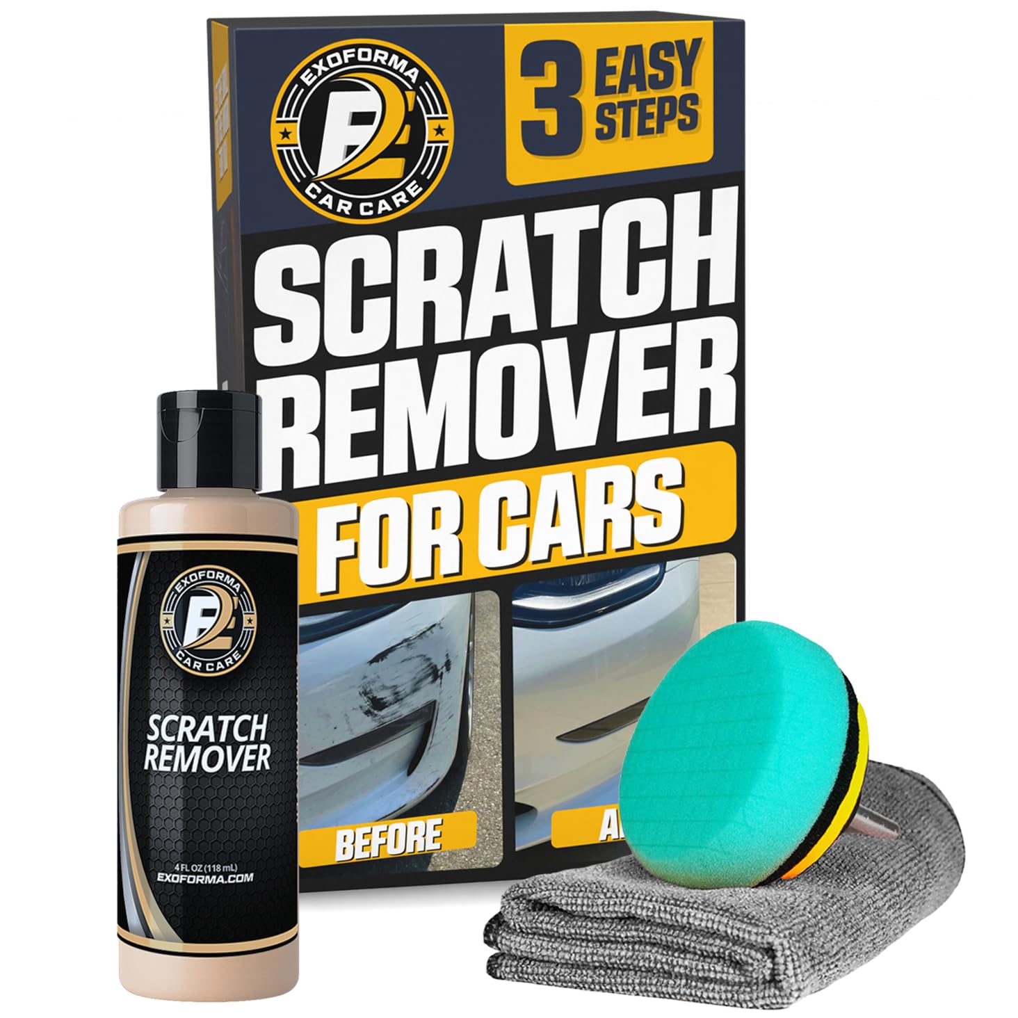 ExoForma scratch remover kit enables at-home paint correction for renewed color and gloss.