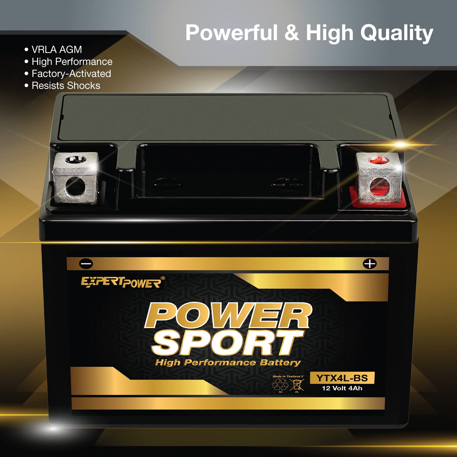 ExpertPower YTX4L-BS 120 CCA power for reliable cold starts