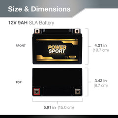 ExpertPower YTX9-BS sealed design highlights maintenance-free construction.