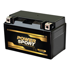 ExpertPower YTZ10S front view battery for motorcycles, showcasing compact 12V power.