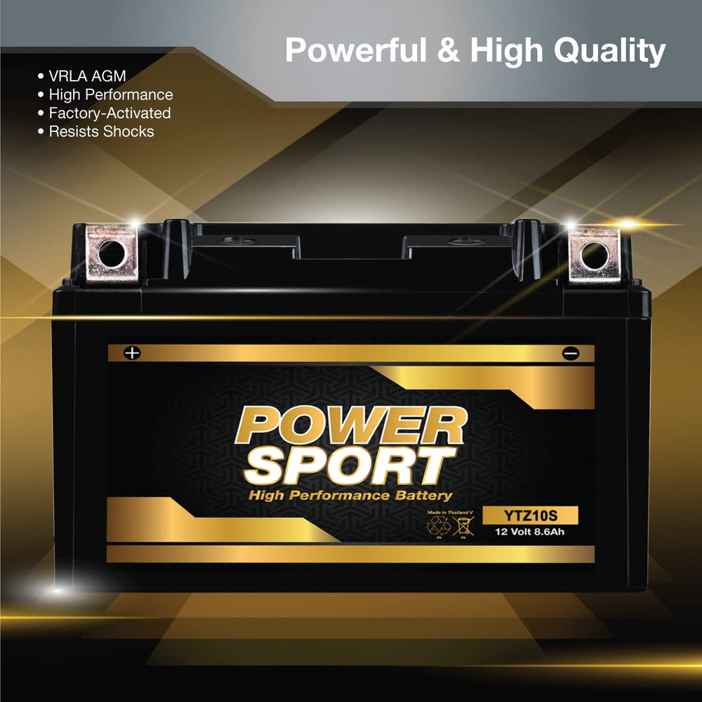 ExpertPower YTZ10S top view reveals sealed design and fit-friendly shape.