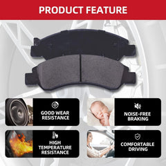 EXPPOWER rear brake pads assembly with hardware kit for easy installation
