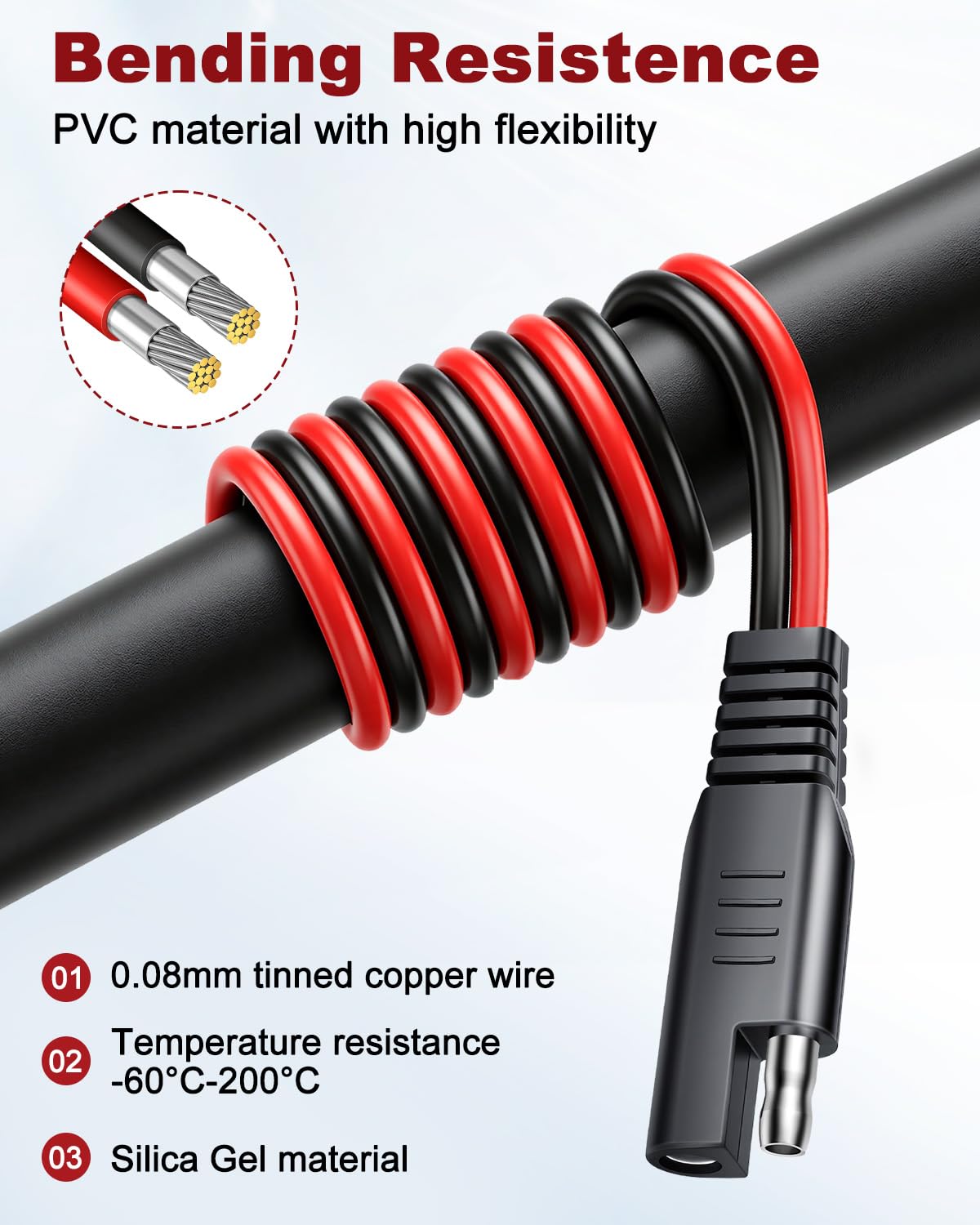EXTRACTME integrated cable holder keeps charging lead tidy and hidden