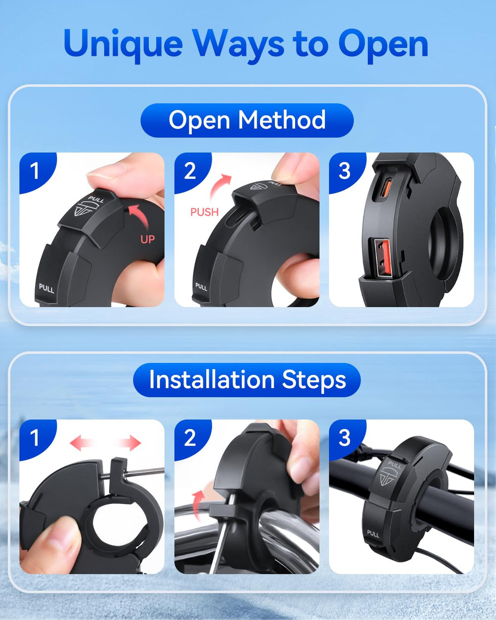 EXTRACTME package contents include manual and mounting hardware.