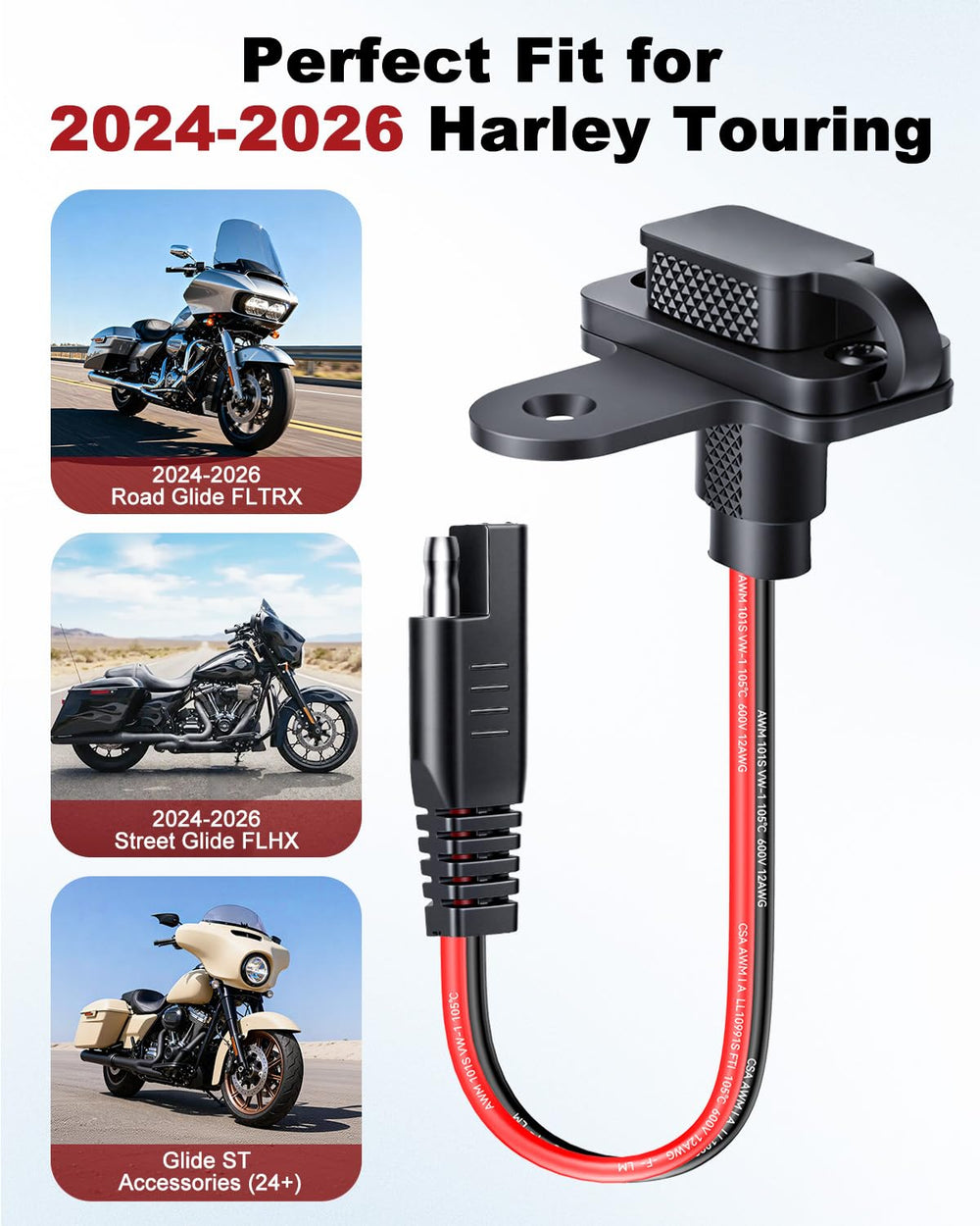 EXTRACTME weatherproof SAE charging port for outdoor riding conditions
