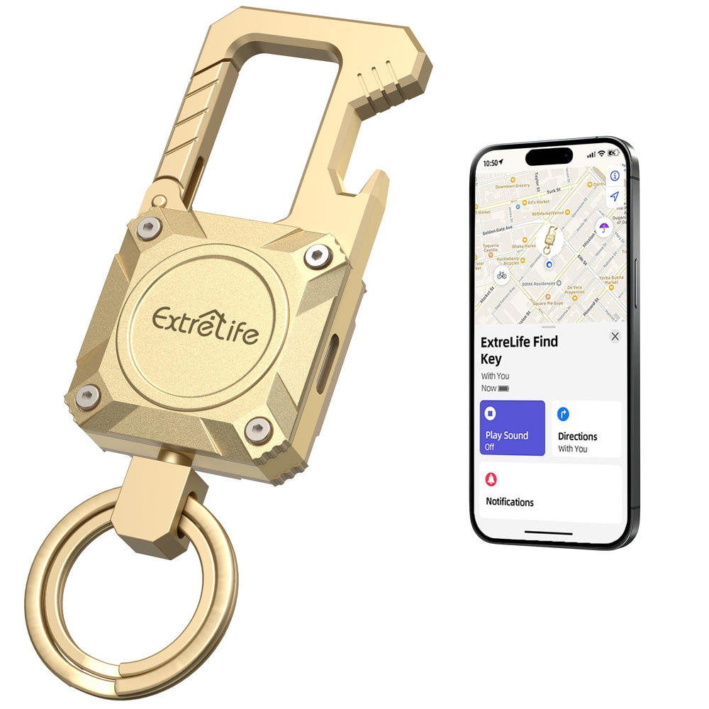ExtreLife keychain with Apple Find My tracker helps locate items quickly