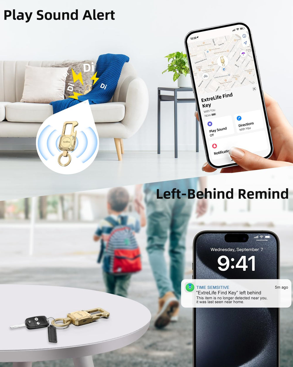 ExtreLife carabiner keychain offers rugged durability and secure attachment