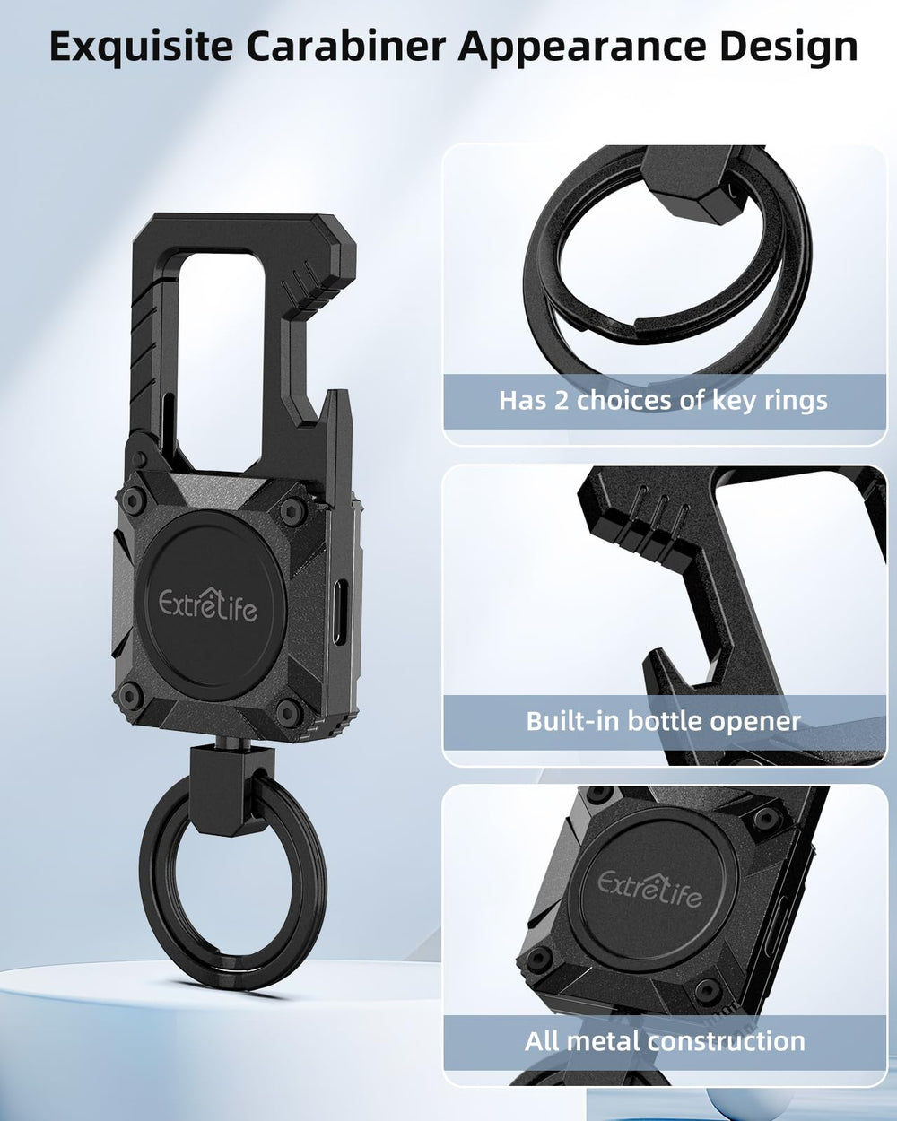 ExtreLife IP67 waterproof keyfinder withstands dust and splashes