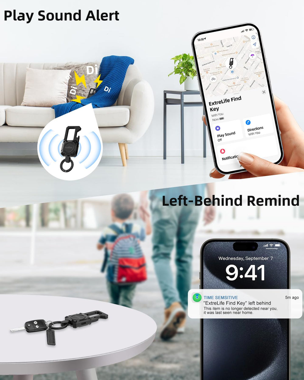 ExtreLife keychain loud speaker helps locate items within Bluetooth range