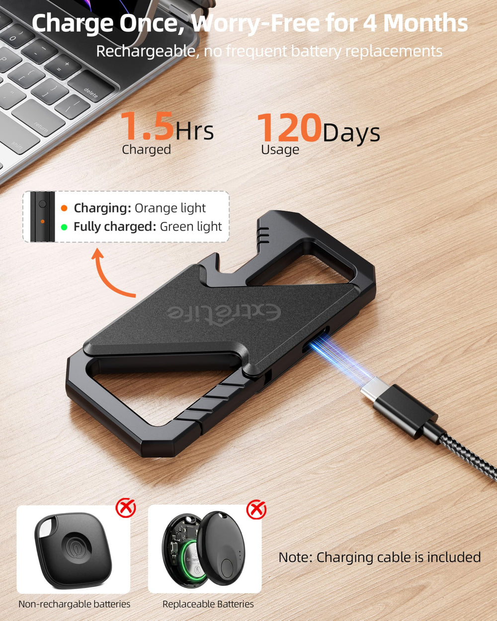 ExtreLife keychain is compact and versatile for keys, bags, bikes, and travel.