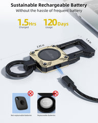 ExtreLife rechargeable battery lasts months between charges for low-maintenance tracking.