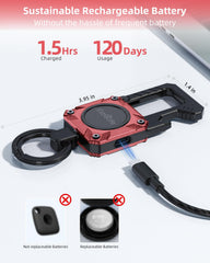 ExtreLife keychain rechargeable battery lasts months between charges.